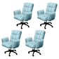 Armless Modern Desk Chair No Distressing Ergonomic Office Chair Blue 4 Piece Set Casters Included Clearhalo 'furn' 'furn_office_chair' 'Furniture' 'Office Chairs' 'Office Furniture' 'office_chair' 6930537