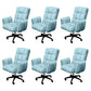 Armless Modern Desk Chair No Distressing Ergonomic Office Chair Blue 6 Piece Set Casters Included Clearhalo 'furn' 'furn_office_chair' 'Furniture' 'Office Chairs' 'Office Furniture' 'office_chair' 6930538