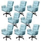 Armless Modern Desk Chair No Distressing Ergonomic Office Chair Blue 8 Piece Set Casters Included Clearhalo 'furn' 'furn_office_chair' 'Furniture' 'Office Chairs' 'Office Furniture' 'office_chair' 6930539