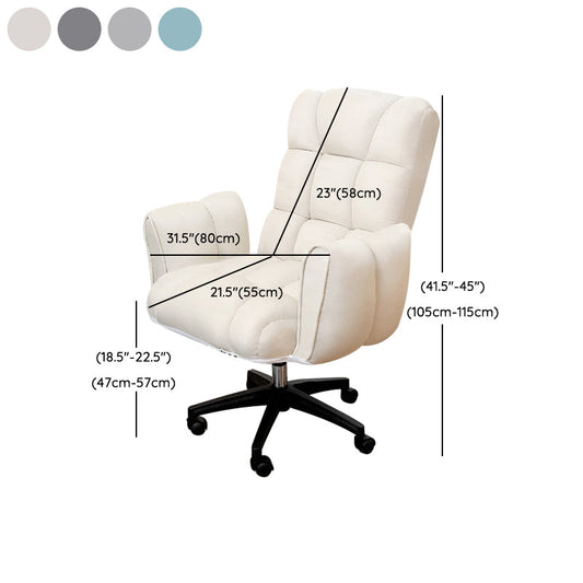 Armless Modern Desk Chair No Distressing Ergonomic Office Chair Clearhalo 'furn' 'furn_office_chair' 'Furniture' 'Office Chairs' 'Office Furniture' 'office_chair' 6930540