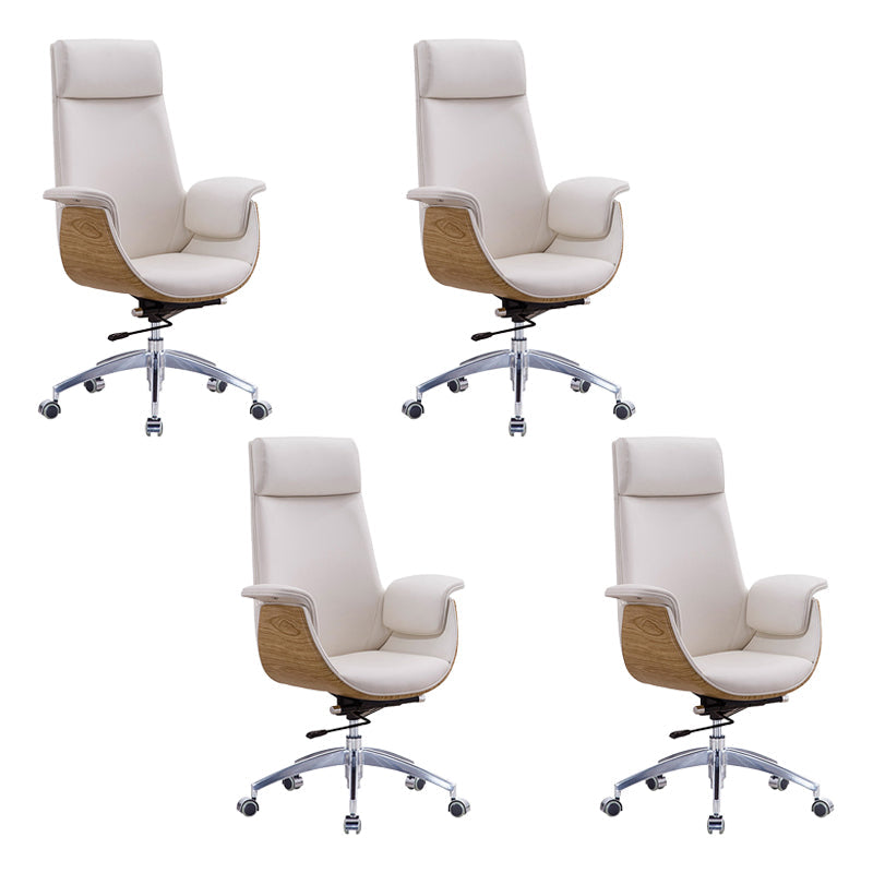 パッド入りのアームズデスクチェアモダンな悲惨なフェイクレザー人間工学に基づいたオフィスチェア