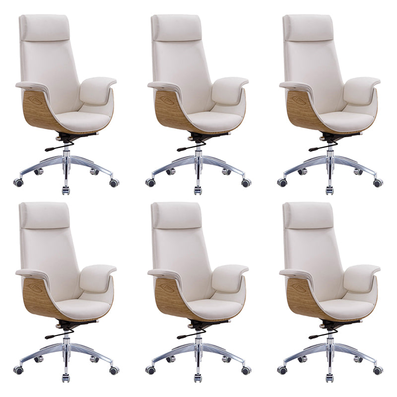 パッド入りのアームズデスクチェアモダンな悲惨なフェイクレザー人間工学に基づいたオフィスチェア