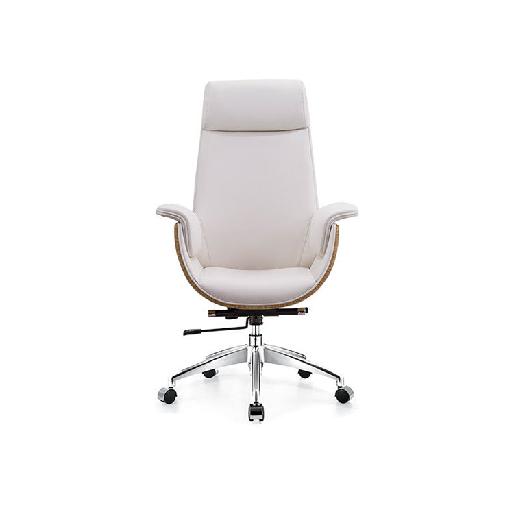 パッド入りのアームズデスクチェアモダンな悲惨なフェイクレザー人間工学に基づいたオフィスチェア