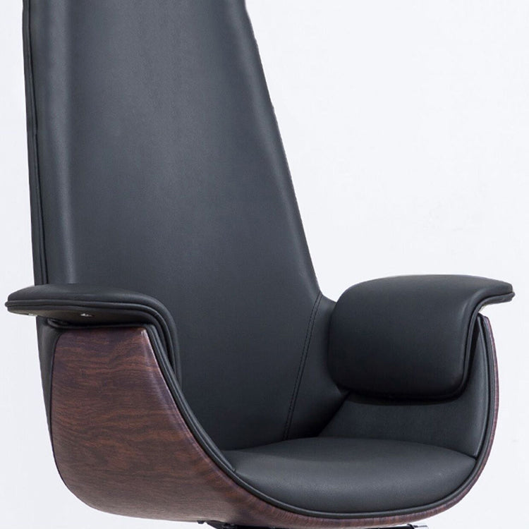 パッド入りのアームズデスクチェアモダンな悲惨なフェイクレザー人間工学に基づいたオフィスチェア