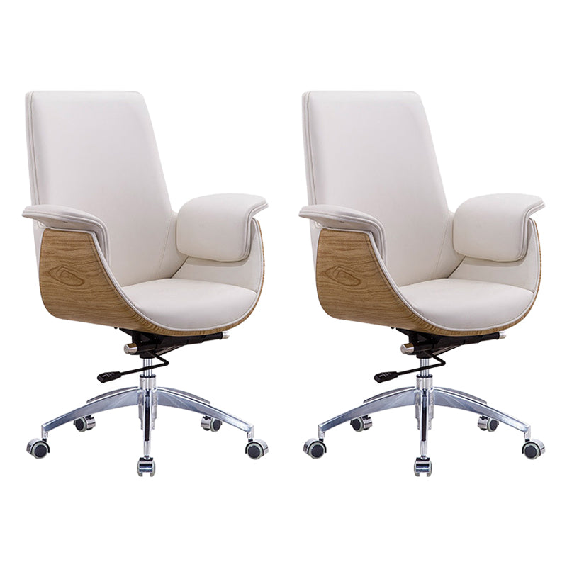 パッド入りのアームズデスクチェアモダンな悲惨なフェイクレザー人間工学に基づいたオフィスチェア