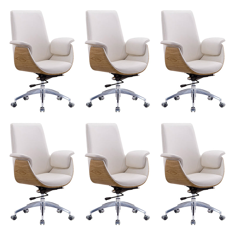 パッド入りのアームズデスクチェアモダンな悲惨なフェイクレザー人間工学に基づいたオフィスチェア
