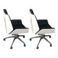 Armless Desk Chair Modern Adjustable Seat Height Slide Chair with Wheels