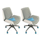 Armless Desk Chair Modern Adjustable Seat Height Slide Chair with Wheels