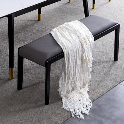 Contemporary Rectangle Upholstered Bench Home Seating Bench in Gray 39"L x 16"W x 18"H Clearhalo 'Benches' 'Chairs & Seating' 'furn' 'furn_benches' 'Furniture' 'Living Room Furniture' 6930994