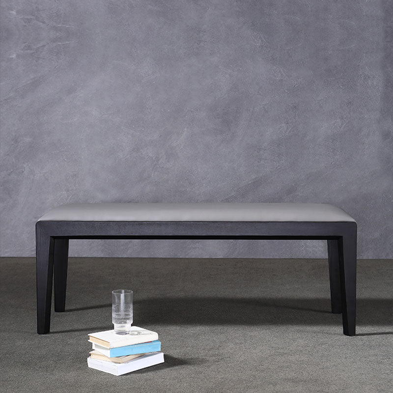 Rectangle contemporain banc rembourré dans le banc de sièges à la maison en gris