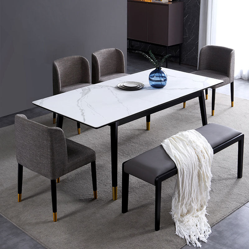 Contemporary Rectangle Upholstered Bench Home Seating Bench in Gray Clearhalo 'Benches' 'Chairs & Seating' 'furn' 'furn_benches' 'Furniture' 'Living Room Furniture' 6930996