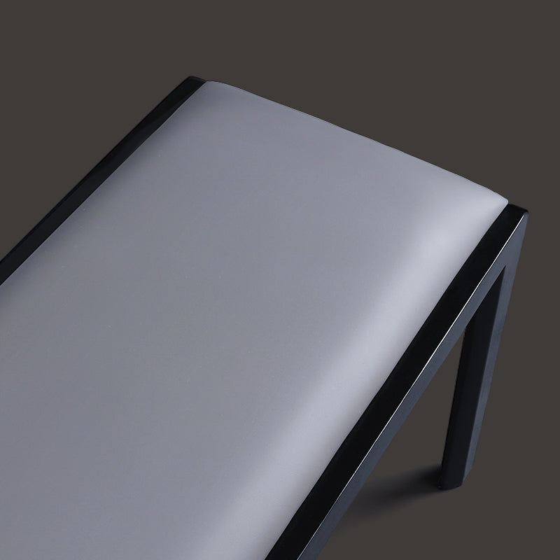 Rectangle contemporain banc rembourré dans le banc de sièges à la maison en gris