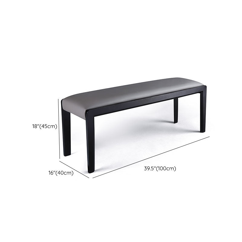 Contemporary Rectangle Upholstered Bench Home Seating Bench in Gray Clearhalo 'Benches' 'Chairs & Seating' 'furn' 'furn_benches' 'Furniture' 'Living Room Furniture' 6931003