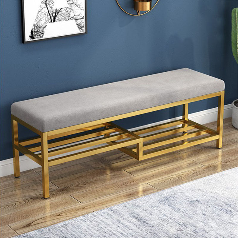 Moderne Entryway Bench Cushioned Metal Seating Bank, 14 "breedte