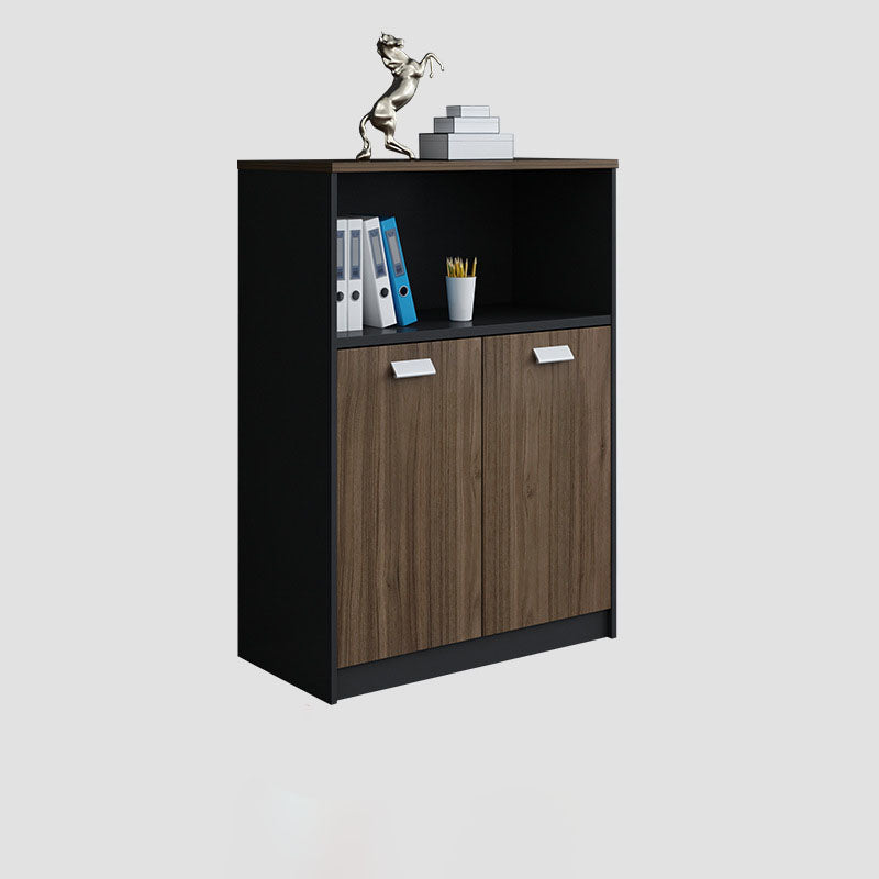 Babor de archivos de madera de archivos verticales modernos de mediados de siglo