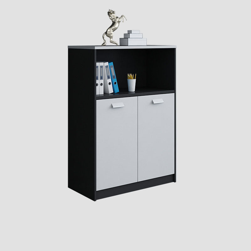 Babor de archivos de madera de archivos verticales modernos de mediados de siglo