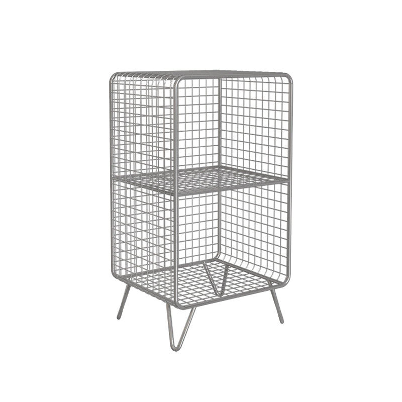 Open Storage Accent Table Nightstand Antique Finish Bed Nightstand with Legs