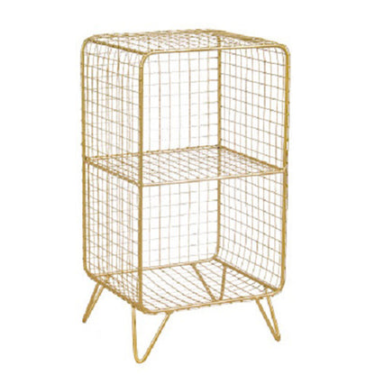 Open Storage Accent Table Nightstand Antique Finish Bed Nightstand with Legs