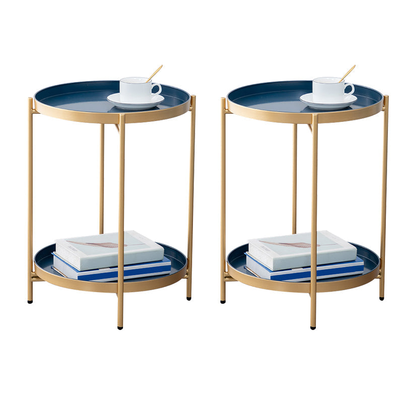 Offener Speicherakzenttisch Nachttisch antikes Finish -Bett Nachttisch