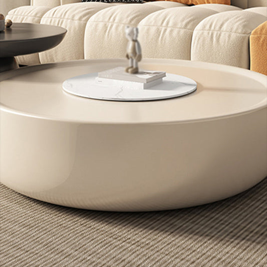 Tavolo da cocktail bianco rotondo contemporaneo 1 tavolino da tavolo da tamburo