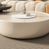 Zeitgenössischer runder weißer Cocktail Tabelle 1 Schubladen Drum Couchtisch Set