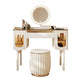 Tabouret de basse-coiffure de rangement de vanité de maquillage en verre ensemble avec tiroir