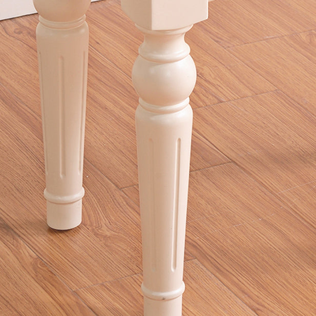 Set di sgabelli da letto vittoriano per il trucco bianco vanity da banco con cassetto