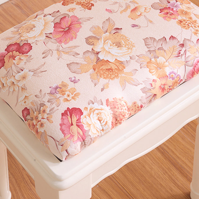 Set di sgabelli da letto vittoriano per il trucco bianco vanity da banco con cassetto