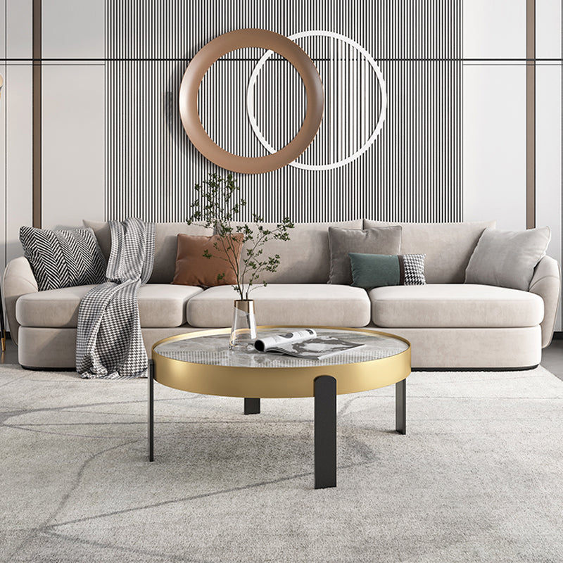Contemporary Coffee Table Set 4 Legs Slate Coffee Cocktail Table Clearhalo 'Coffee & Accent Tables' 'Coffee Tables' 'coffee_tables' 'furn' 'furn_coffee_tables' 'Furniture' 'Living Room Furniture' 6933613