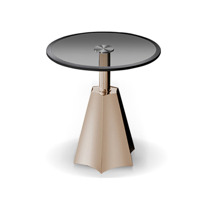 Black  Glass Top Bunching Tables Abstract Coffee Cocktail Table