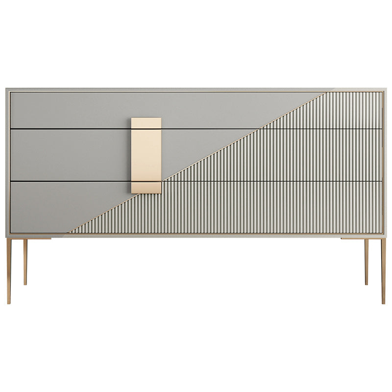 Cómoda de almacenamiento horizontal Glam con cajones de cierre suave Cómoda doble de madera