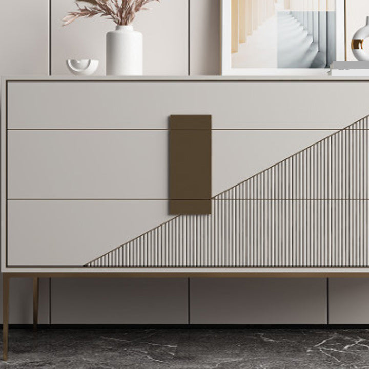 Cómoda de almacenamiento horizontal Glam con cajones de cierre suave Cómoda doble de madera