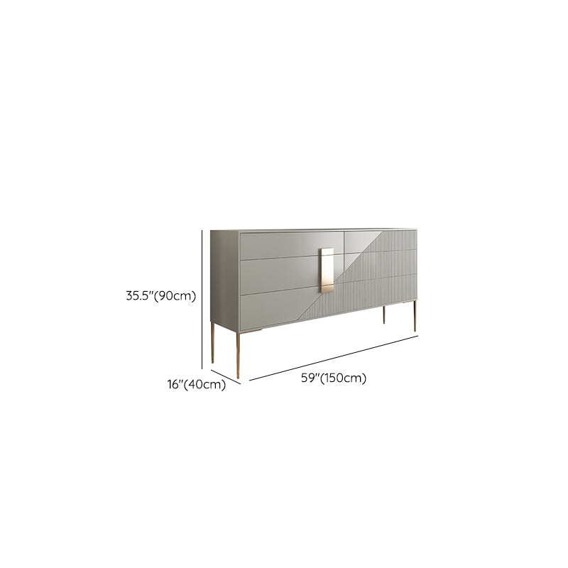 Cómoda de almacenamiento horizontal Glam con cajones de cierre suave Cómoda doble de madera