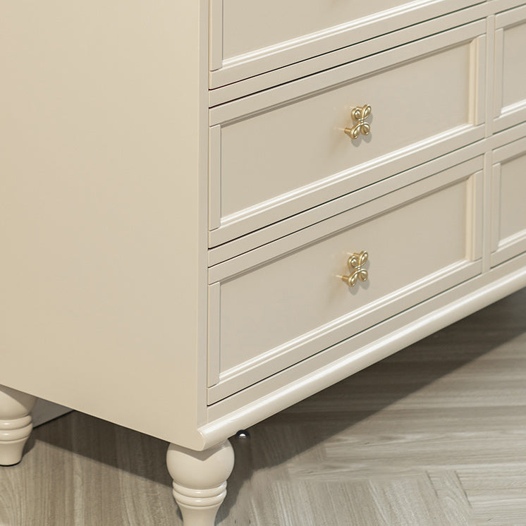 Cofre de lencería Glam Cofre de almacenamiento horizontal de madera de caucho para dormitorio