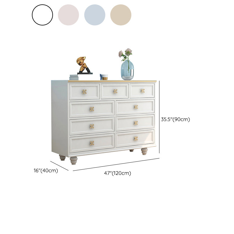 Cofre de lencería Glam Cofre de almacenamiento horizontal de madera de caucho para dormitorio