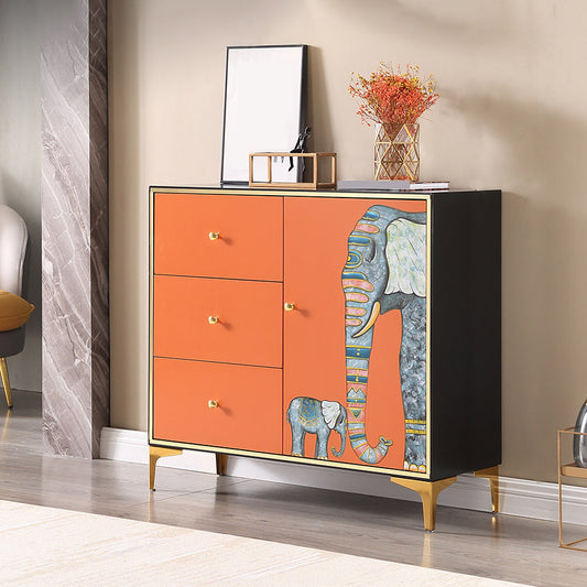 Glam -opbergkist houten horizontale lingerie kist met laden