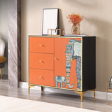 Glam Storage Chest Wooden Horizontal Lingerie Chest with Drawers Clearhalo 'Bedroom Furniture' 'Dressers & Chests' 'dressers_chests' 'furn' 'furn_dressers_chests' 'Furniture' 6934341