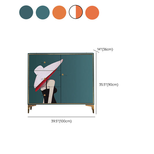 Glam -opbergkist houten horizontale lingerie kist met laden