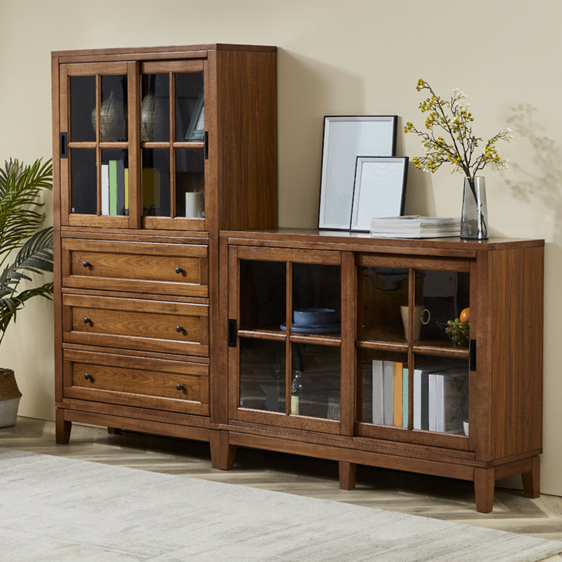 Librure de style moderne a fermé la bibliothèque en bois standard pour salle d'étude