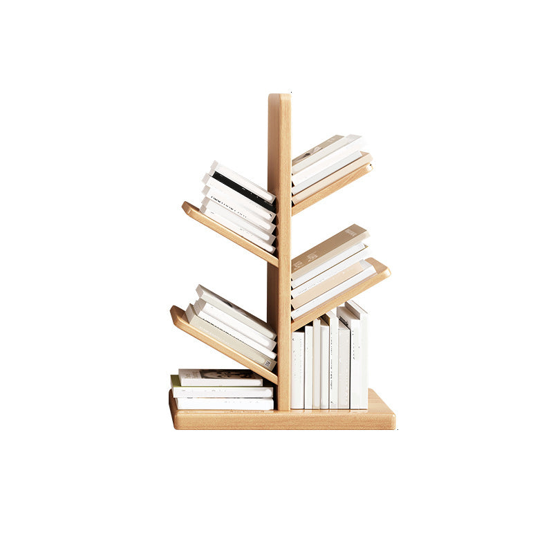Scandinavian Open Back Vertical Bookshelf Wooden Bookcase with Shelves 22"L x 11.8"W x 31.5"H Natural Clearhalo 'Bookcases' 'furn' 'furn_bookcases' 'Furniture' 'Office Furniture' 6934425