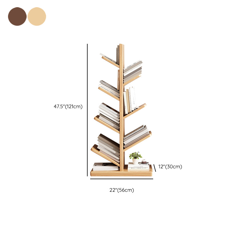 Scandinavian Open Back Vertical Bookshelf Wooden Bookcase with Shelves Clearhalo 'Bookcases' 'furn' 'furn_bookcases' 'Furniture' 'Office Furniture' 6934435