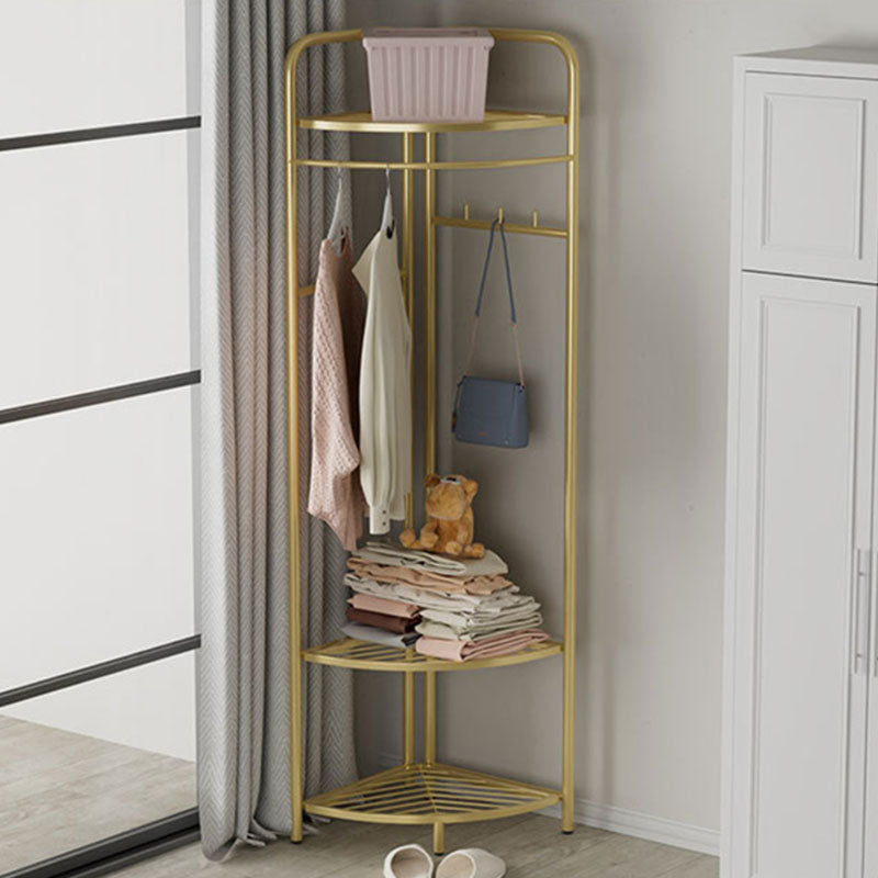 Contemporary Metal Coat Rack Free Standing Clothes Hanger for Living Room Clearhalo 'Entry & Mudroom Furniture' 'furn' 'furn_hall_tree_coat_racks' 'Furniture' 'Hall Trees & Coat Racks' 'hall_tree_coat_racks' 6934478