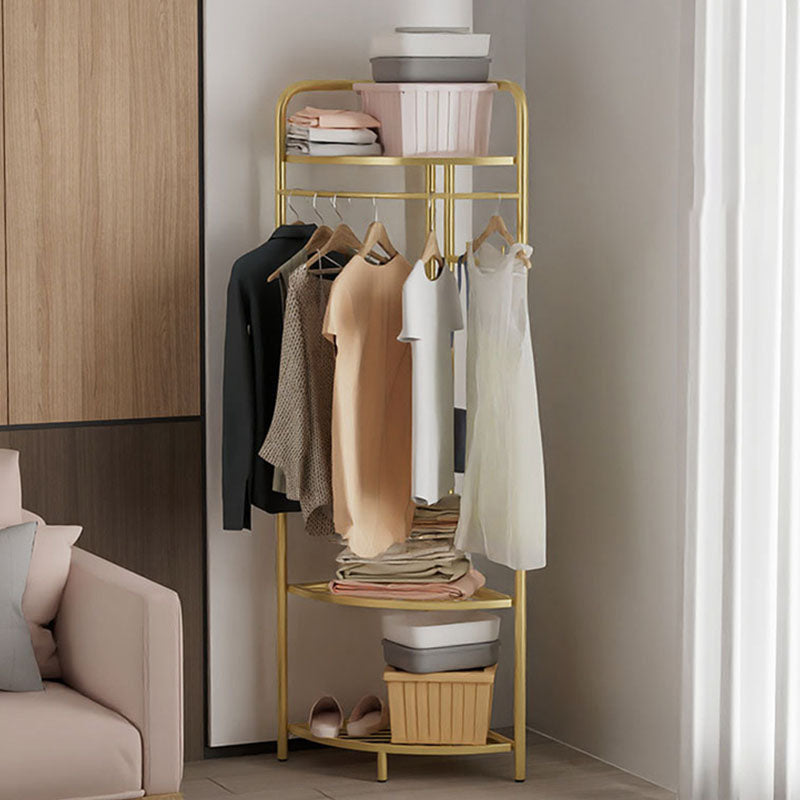 Contemporary Metal Coat Rack Free Standing Clothes Hanger for Living Room Clearhalo 'Entry & Mudroom Furniture' 'furn' 'furn_hall_tree_coat_racks' 'Furniture' 'Hall Trees & Coat Racks' 'hall_tree_coat_racks' 6934480