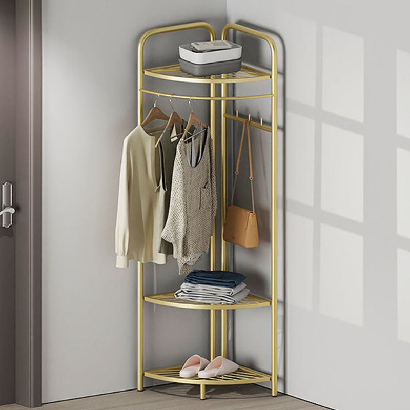 Contemporary Metal Coat Rack Free Standing Clothes Hanger for Living Room Clearhalo 'Entry & Mudroom Furniture' 'furn' 'furn_hall_tree_coat_racks' 'Furniture' 'Hall Trees & Coat Racks' 'hall_tree_coat_racks' 6934482