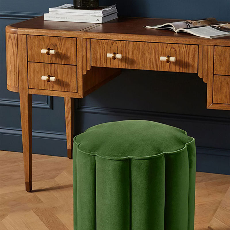 Solid Color Flannel Standard Stool Modern Style Simple Unique Shape Stool Clearhalo 'furn' 'furn_ottomans_poufs' 'Furniture' 'Living Room Furniture' 'Ottomans & Poufs' 'ottomans_poufs' 6934777
