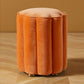 Solid Color Flannel Standard Stool Modern Style Simple Unique Shape Stool Orange 1 Piece Clearhalo 'furn' 'furn_ottomans_poufs' 'Furniture' 'Living Room Furniture' 'Ottomans & Poufs' 'ottomans_poufs' 6934785