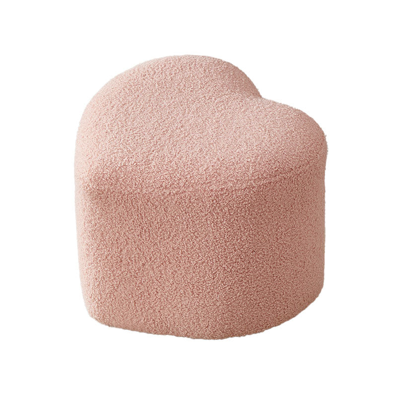 Fabric Standard Stool Modern Style Simple Heart-shaped Stool Clearhalo 'furn' 'furn_ottomans_poufs' 'Furniture' 'Living Room Furniture' 'Ottomans & Poufs' 'ottomans_poufs' 6934804