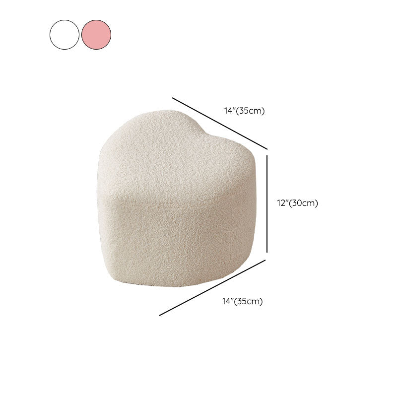 Fabric Standard Stool Modern Style Simple Heart-shaped Stool Clearhalo 'furn' 'furn_ottomans_poufs' 'Furniture' 'Living Room Furniture' 'Ottomans & Poufs' 'ottomans_poufs' 6934811