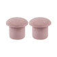 Solid Color Flannel Standard Stool Modern Style Simple Mushroom Stool Pink 2 Piece Set Clearhalo 'furn' 'furn_ottomans_poufs' 'Furniture' 'Living Room Furniture' 'Ottomans & Poufs' 'ottomans_poufs' 6934828