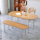 Dining Room Dinner Kitchen Table Silver Legs Solid Wood Dining Table